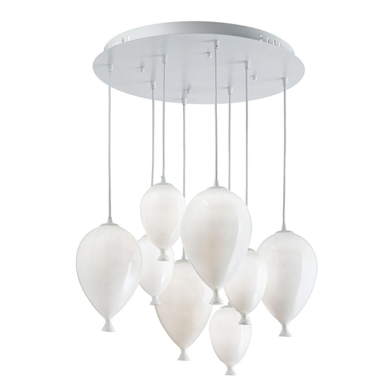 Подвесная люстра Ideal Lux Clown SP8 Bianco 100883