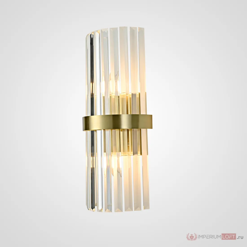 Бра ImperiumLoft Clear Glass Gold metal Wall Lamp 147727-22