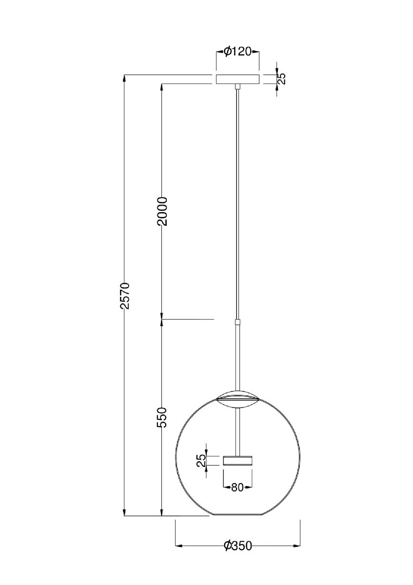 Подвесной светодиодный светильник Maytoni Cometa MOD056PL-L12G3K