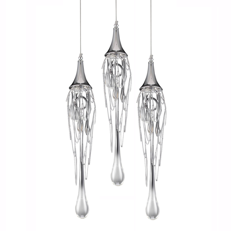 Подвесной светильник Delight Collection Goddess Tears P68009L-3/R chrome