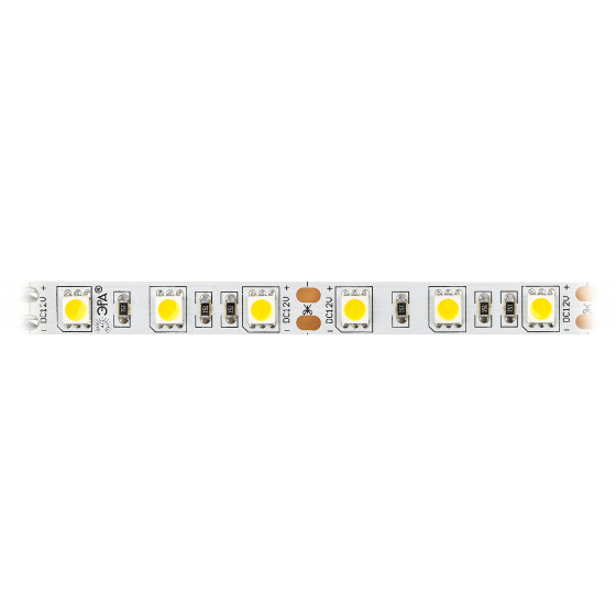 Светодиодная лента Эра 14,4W/m 60LED/m 5050SMD теплый белый 5M LS5050-60LED-IP20-WW-5m C0043046