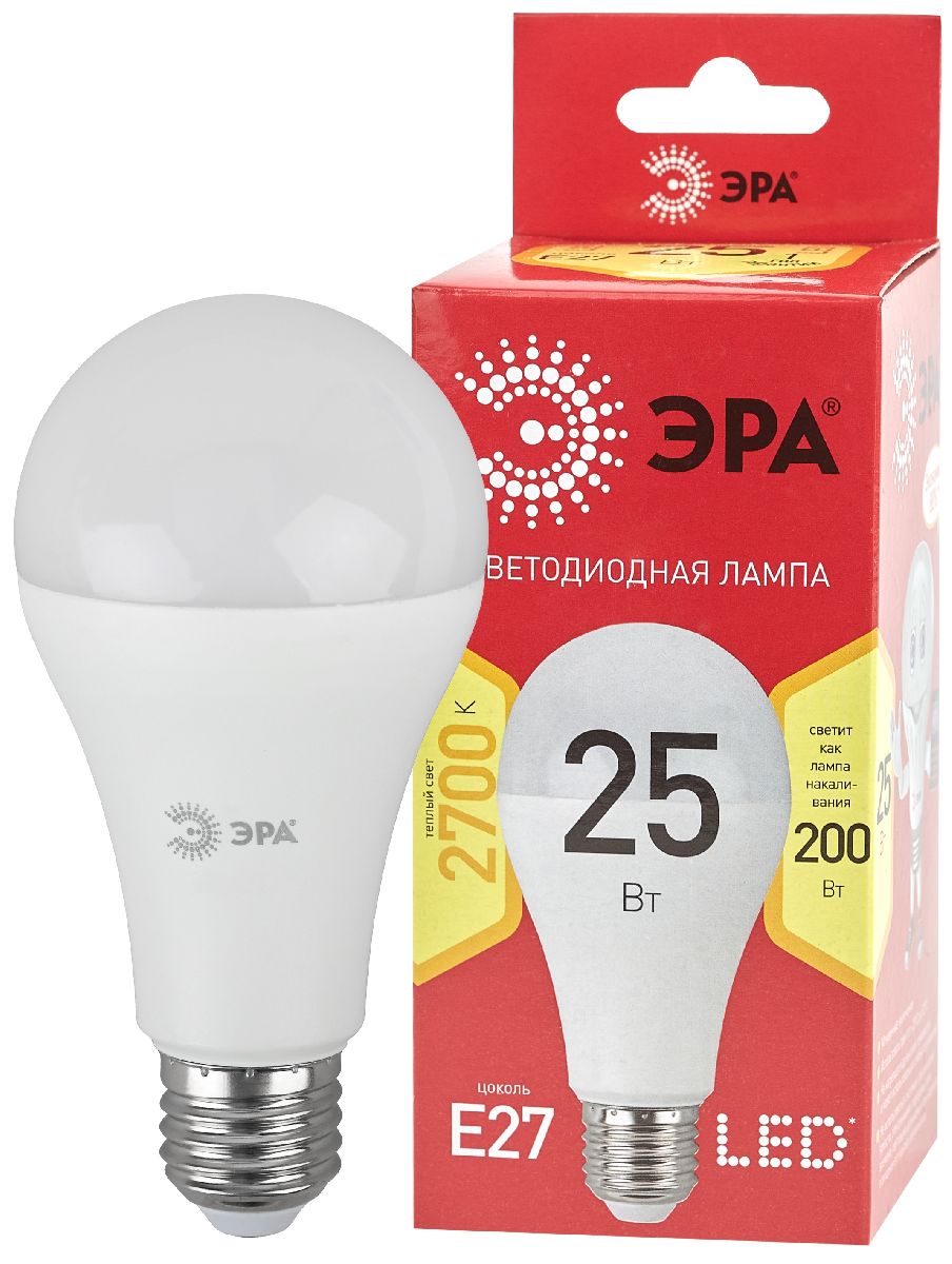 Лампа светодиодная Эра E27 25W 2700K LED A65-25W-827-E27 R Б0048009