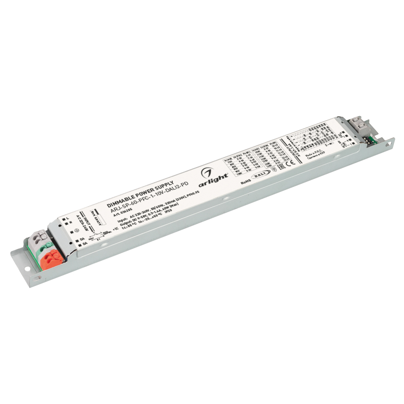 Блок питания Arlight ARJ-SP-60-PFC-1-10V-DALI2-PD (60W, 9-58V, 0.7-1.4A) 036285