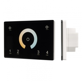 Панель Arlight Sens Smart-P81-Mix Black (230V, 4 зоны, 2.4G) 028401