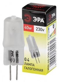 Лампа галогенная Эра G4 40W 3000K G4-JCD-40W-230V-FR C0039282