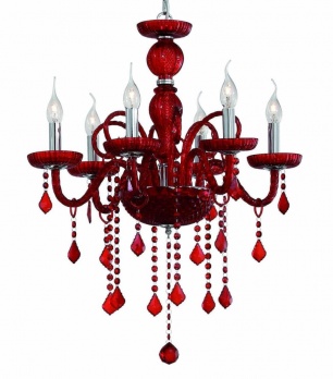 Подвесная люстра Ideal Lux Giudecca SP6 Rosso 027418