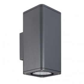 Уличный настенный светильник Arlight LGD-EVO-WALL-TWIN-S100x100-2x12W Warm3000 (GR, 44 deg, 230V) 046195