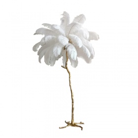 Торшер Delight Collection Ostrich Feather BRFL5014 white/antique brass