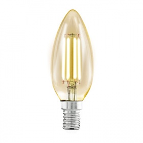 Лампа светодиодная филаментная Eglo E14 4W 2200К янтарь 11557