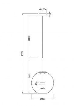 Подвесной светодиодный светильник Maytoni Cometa MOD056PL-L12G3K