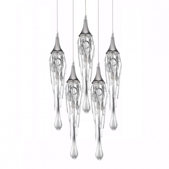 Подвесной светильник Delight Collection Goddess Tears P68009L-5/R chrome