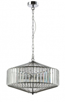 Подвесная люстра Crystal Lux Fiesta FIESTA SP5 CHROME/TRANSPARENTE