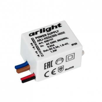 Блок питания Arlight ARJ-KE04300-Mini (1.2W, 300mA) 030177