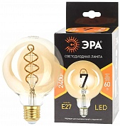 Лампа светодиодная Эра E27 7W 2400K F-LED G95-7W-824-E27 spiral gold Б0047663