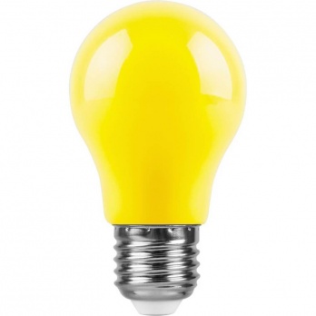 Лампа светодиодная Feron E27 3W желтый Шар Матовая LB-375 25921