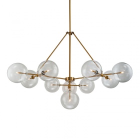 Люстра на штанге Delight Collection Globe Mobile KG0965P-10B brass