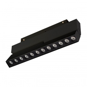 Трековый магнитный светильник Arlight MAG-ORIENT-DOTS-FOLD-S230-12W Warm3000 (BK, 30 deg, 48V) 042014