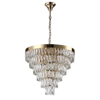 Подвесная люстра Crystal Lux Abigail SP-PL15 D620 Gold/Transparent