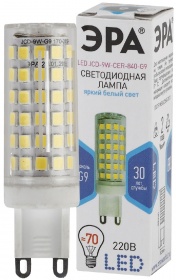 Лампа светодиодная Эра G9 9W 4000K LED JCD-9W-CER-840-G9 Б0033186