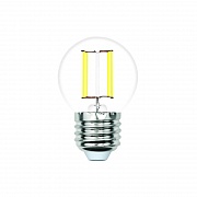 Лампа светодиодная филаментная Volpe E27 4W 3000K прозрачная LED-G45-4W/3000K/E27/CL/SLF