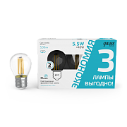 Лампа светодиодная Gauss Basic Filament E27 5,5W 4100K 1051226T