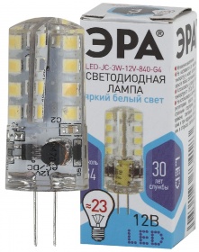 Лампа светодиодная Эра G4 3W 4000K LED JC-3W-12V-840-G4 Б0033194