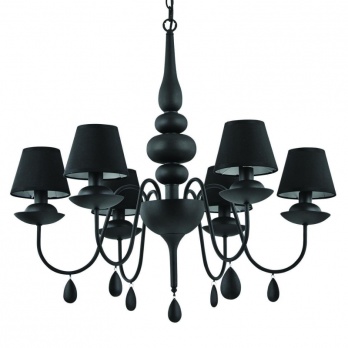 Подвесная люстра Ideal Lux Blanche SP6 Nero 111872