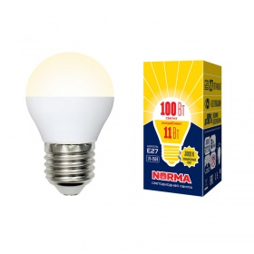 Лампа светодиодная (UL-00003835) Volpe E27 11W 3000K матовая LED-G45-11W/WW/E27/FR/NR