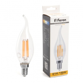 Лампа светодиодная Feron LB-718 Свеча на ветру E14 15W 2700K 38261