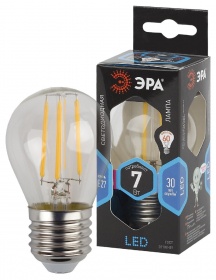 Лампа светодиодная Эра E27 7W 4000K F-LED P45-7W-840-E27 Б0027949