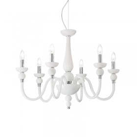 Подвесная люстра Ideal Lux Doge SP6 Bianco 113678