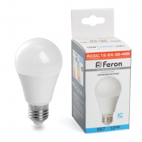 Лампа светодиодная низковольтная Feron LB-192 Шар E27 10W 6400K 48732