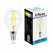 Лампа светодиодная Feron LB-52 Шарик E14 7W 6400K 38221