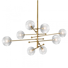 Люстра на штанге Delight Collection Globe Mobile KG0835P-8 brass