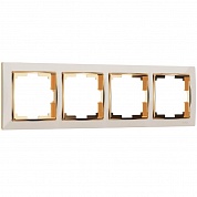 Рамка на 4 поста Werkel Snabb слоновая кость/золото W0041932 4690389160929