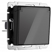 Розетка с заземлением, крышкой и шторками Werkel 4690389197734 W1171248 a064043