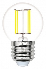 Лампа светодиодная филаментная Volpe E27 6W 4000K прозрачная LED-G45-6W/4000K/E27/CL/SLF UL-00008309